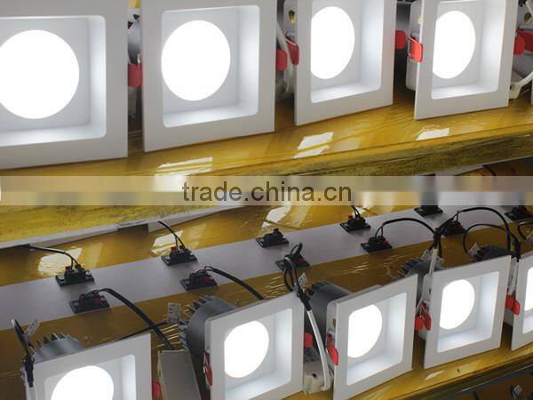 2016 Hilton hotel square COB LED Downlight 8w recessed led COB downlights dimmable driver