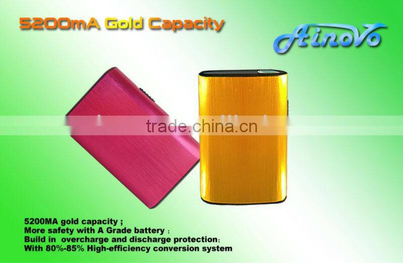 2016 Metal case flashlight function new design 5600MA power bank