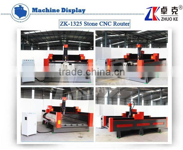 4 Axis 600MM High Z-Axis Stone CNC Carving Machine For Tombstone ZK-1325 With PCI NcStudio Control System