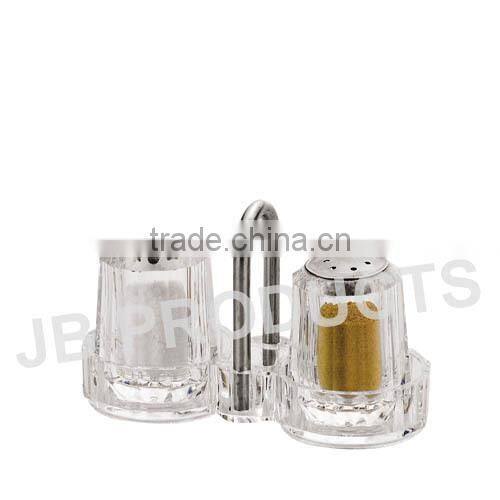 Acrylic salt pepper shakers with stainless cover