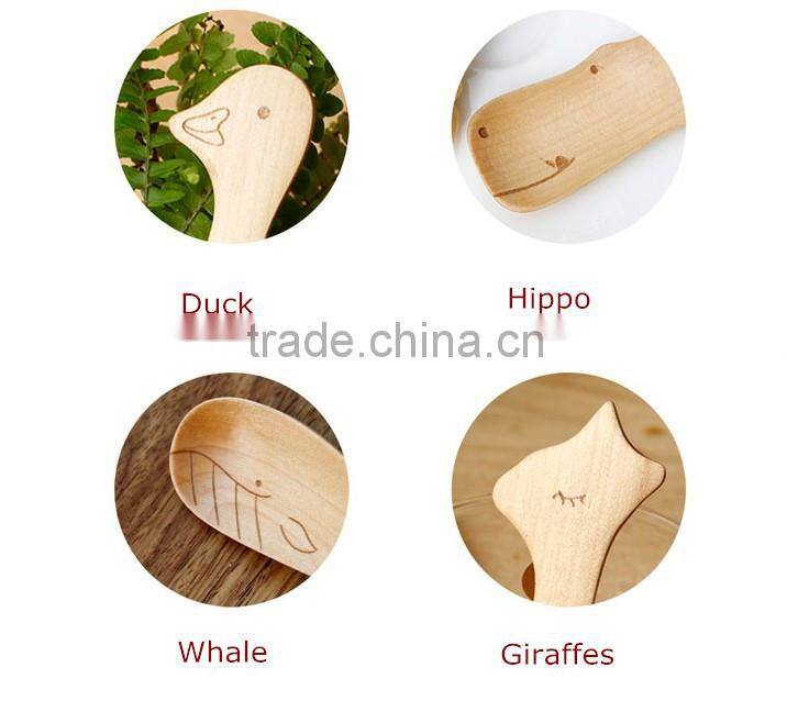 Animal-shape Wooden children spoon