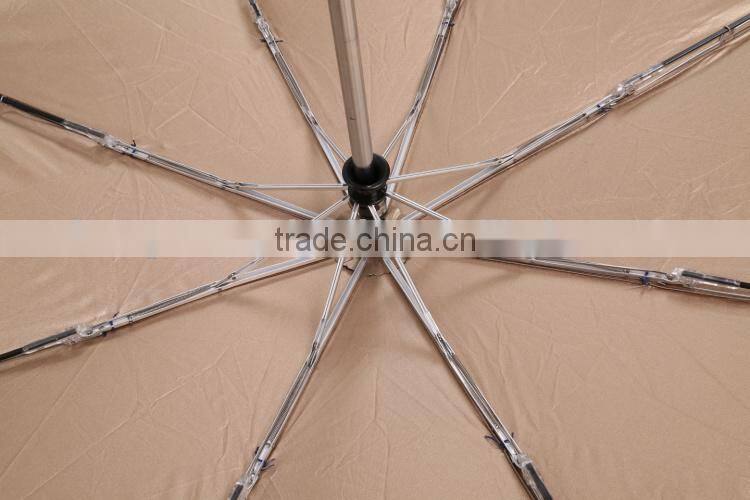 3 fold easy open and close skull shape handle folding Umbrella