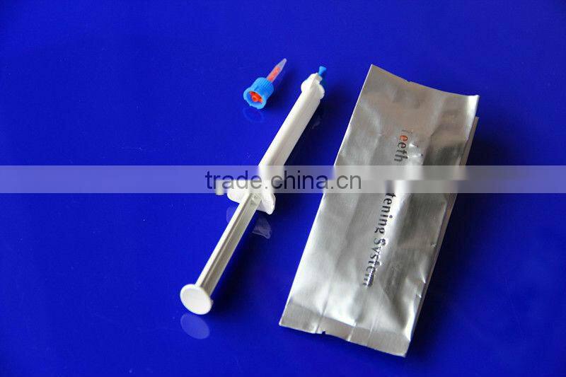 2016 the fashionable dual barrel syringe teeth whitening gel