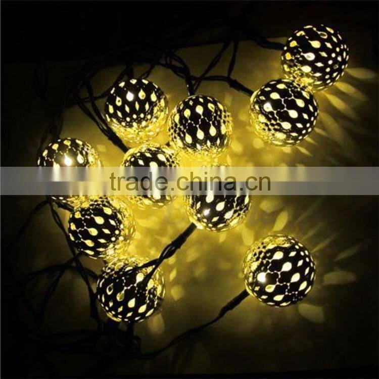 Morocco light string with solar energy 10 LED light party garden Christmas Holidays Decoration waterproof Ball led guirlande