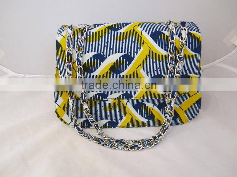 2016 Famous new style cross bags for girls ankara african prints and fabric bag PU leather handbag