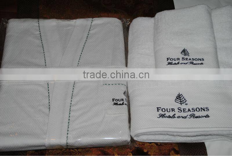 Waffle Bathrobe Custom Hotel Bath Robe Thin Robe