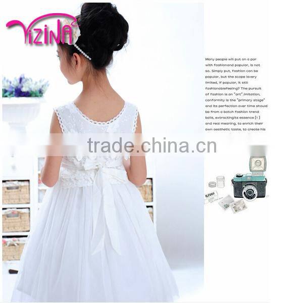Fshion young little queen flower girl net dress