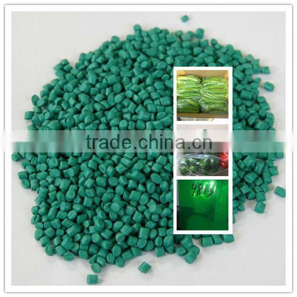 preservative fresh vegetable packing pe green film/bag masterbatch