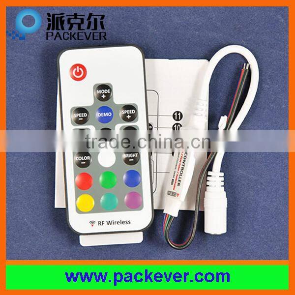 DC 5V-24V input 12A output 17 keys remote control mini rgb LED controller/dimmer
