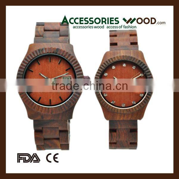 Durable classical fitness band japan wooden watch