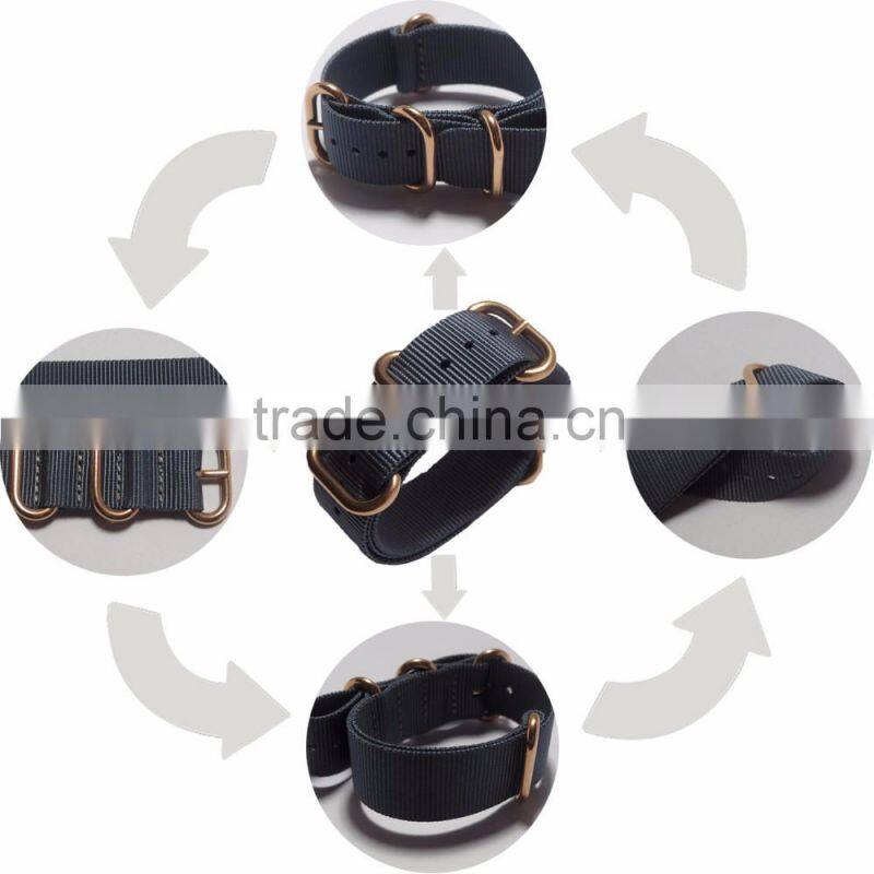 18 20 22 24mm Custom Solid Color OEM Designer Nylon Band