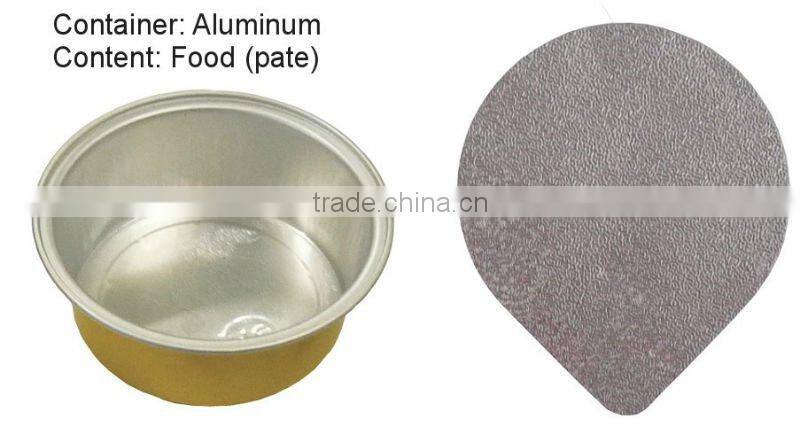 Alu foil with printing lacquer on one side heatseal coating on the other side for PS PVC cups