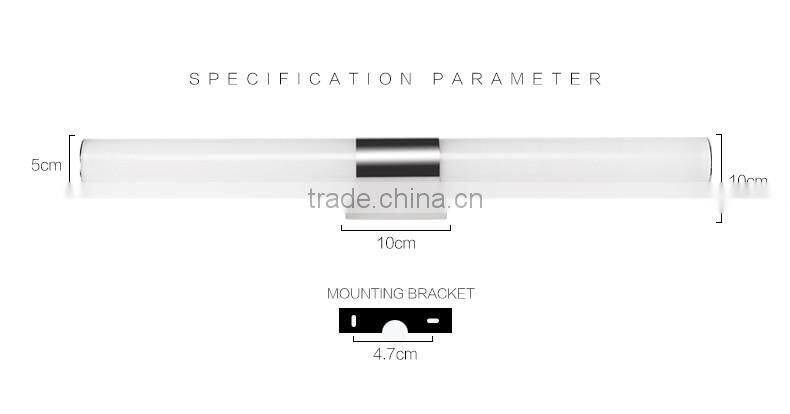 Hot Selling Acrylic Wall Light Round Bathroom Mirror Lamp 10W 46cm