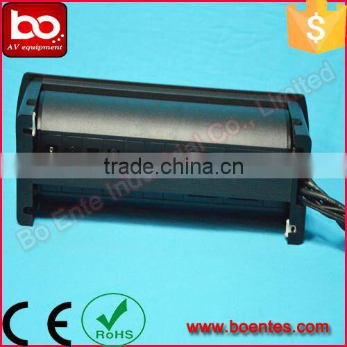 Manual Type Flip Up Desktop Socket with power data cables for Office Furniture