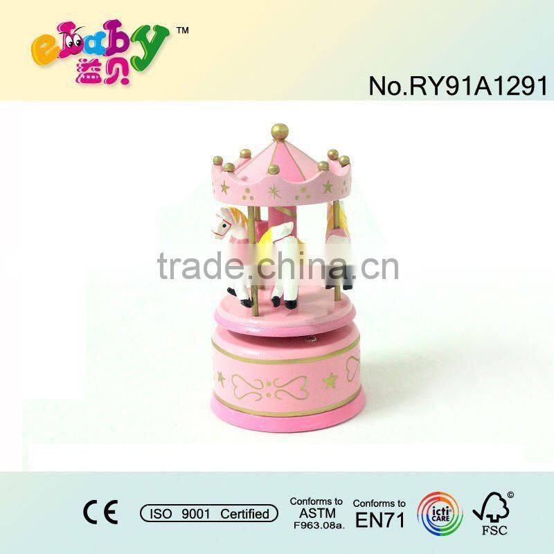 Wooden music box with Santa