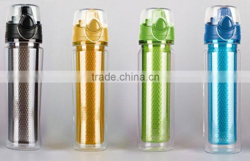 BPA Free Plastic dubble wall bottle