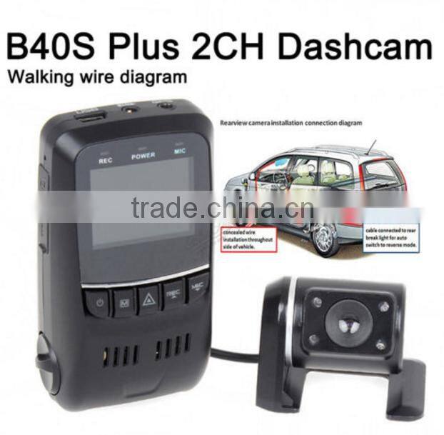 with CE certificate car dash camera dual lens B40S Hot selling