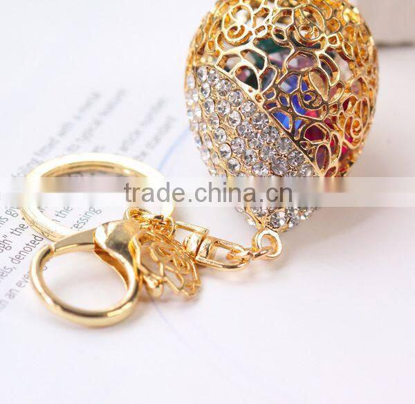 2014 Fashion Hollow Rose Gold Key Chain, Gift Bag Pendant ZTKC-160