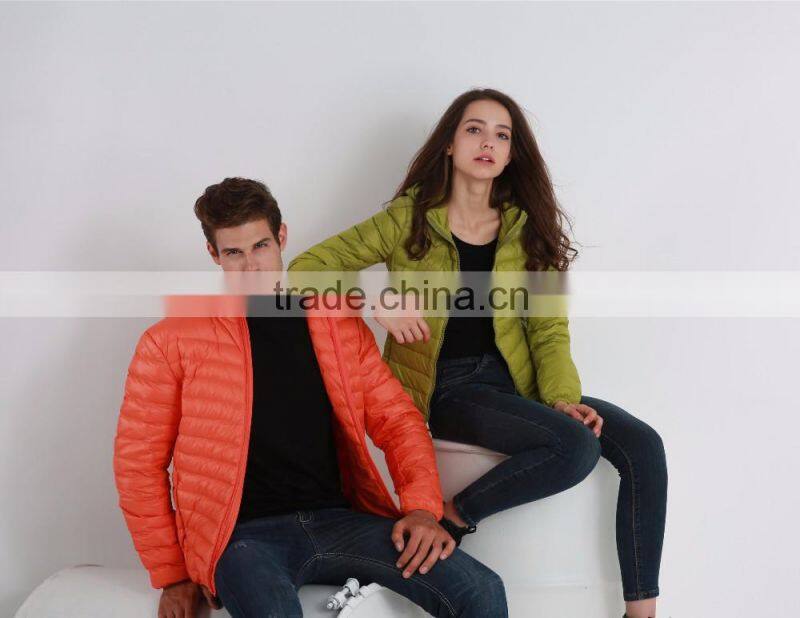 Mens / womens winter down hooded jacket whoesale clothing