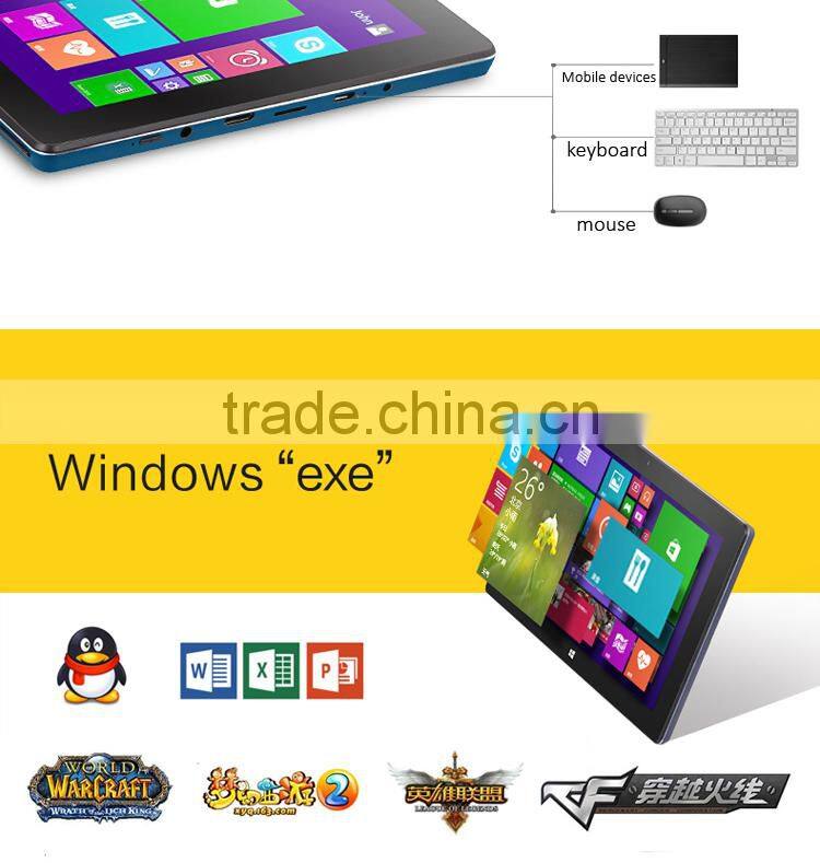 11.6" quad core 2.4GHz CPU windows tablet pc with keyboard