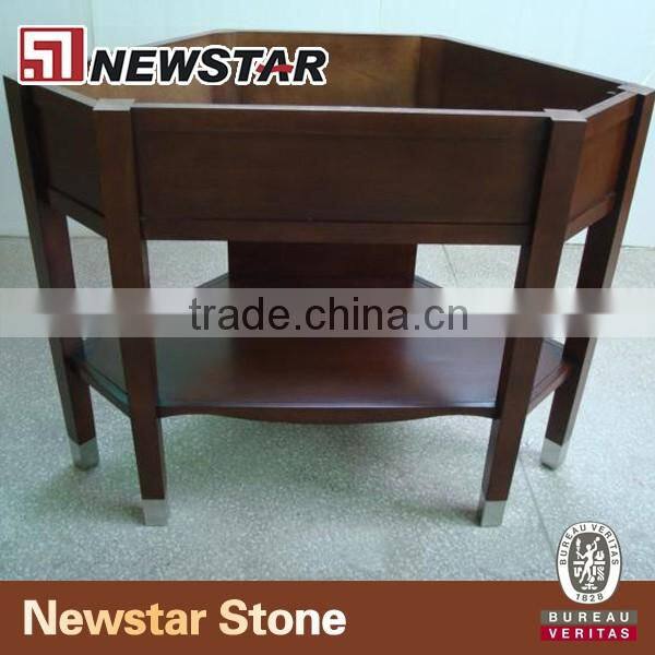 Hotel motel vanity with solid wood