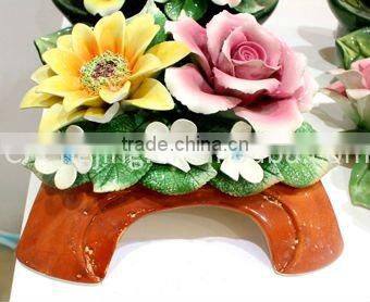 painting decor Ceramic flowers