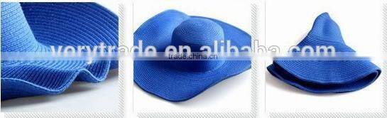 beach sun folding straw hat