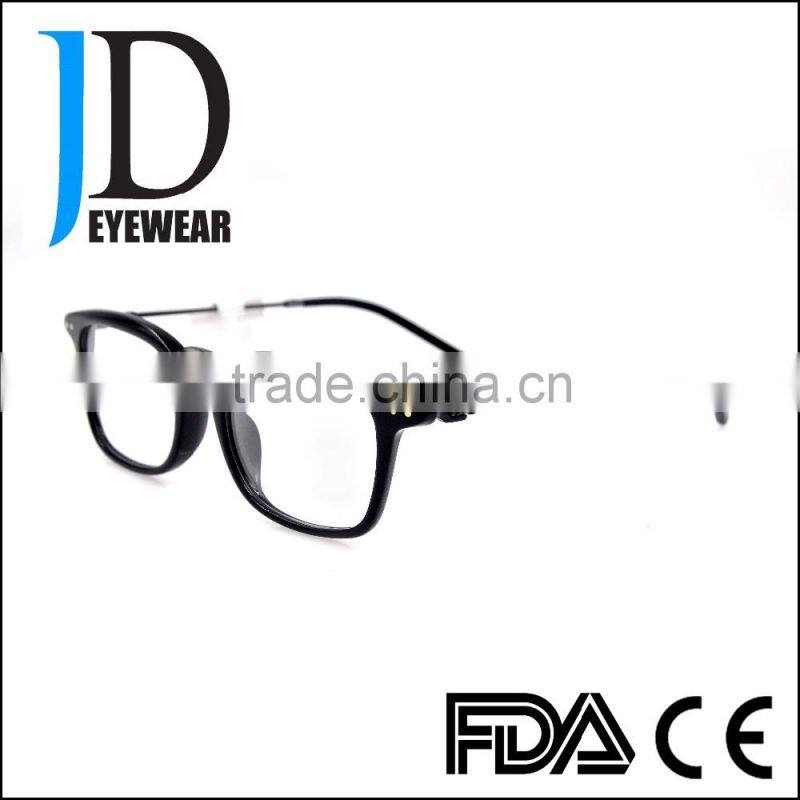 custom made metal bridge steady black silver square framed glasses