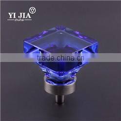1 1/9 inch zinc base chrome plated amethyst glass knob