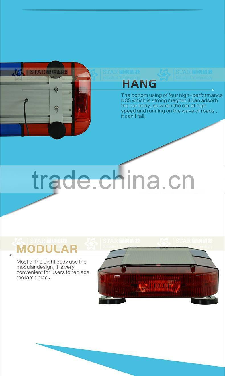 12V white red blue amber magnetic emergency strobe mini LED lightbar