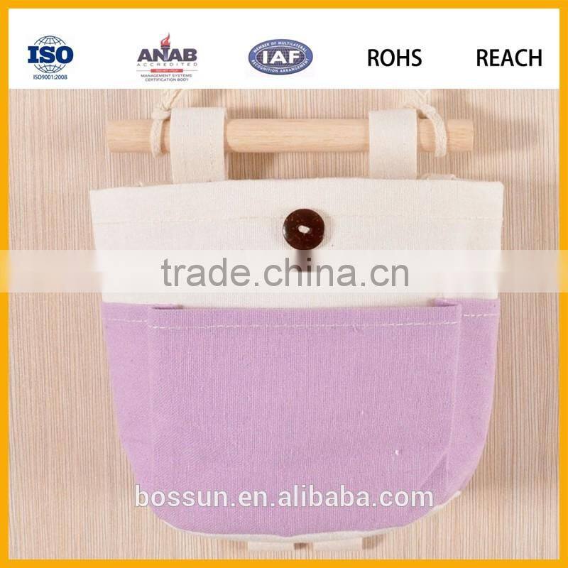 New design hang the bag wardrobe cloth pouch wall headboard wall nostalgia cotton storage bag