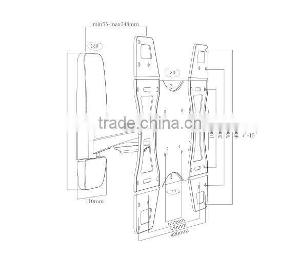 full motion lcd plasma swivel tv wall mount bracket/lcd-tv bracket