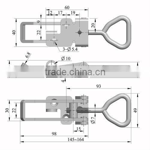 Adjustable draw latch