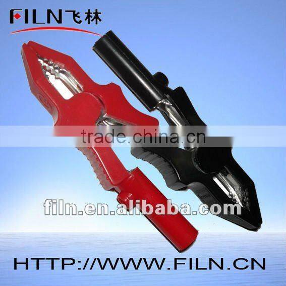 80mm nickel plting complete insulated crocodile clamp 40A