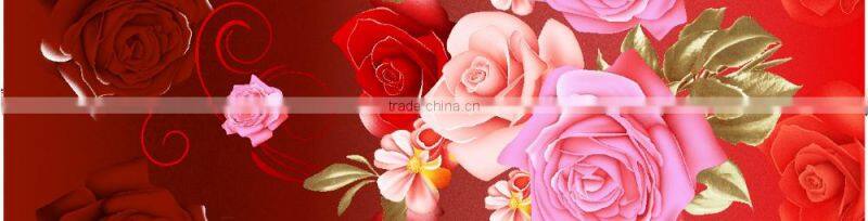 100%Polyester 3D printed textile fabric with big flower for bedsheet/bedding set/mattress