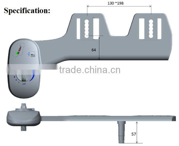 Easy install non electronic plastic cleaning portable toilet seat bidet