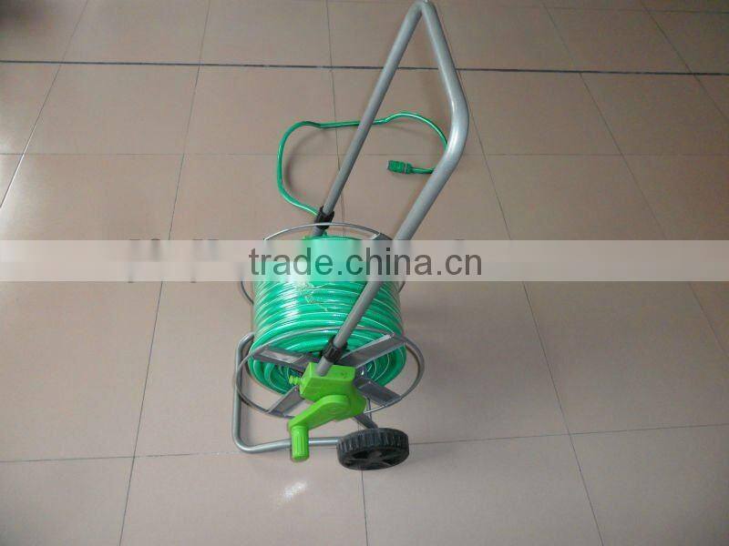 portable garden hose & metal hose reel cart for 30m