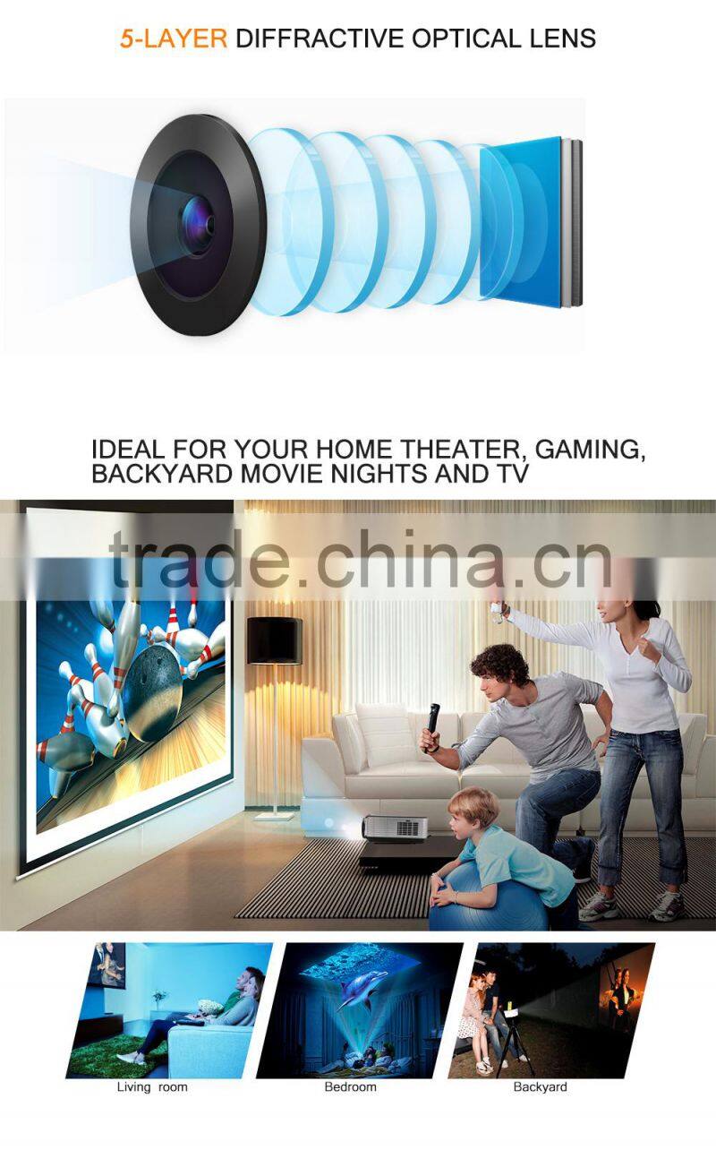 Support 1280 x 800 1080p 3000 Lumen Projector for school office