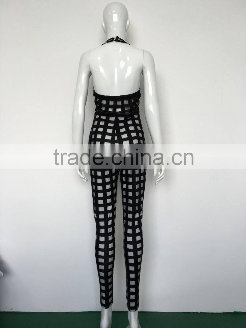 Bonvatt Sexy burning deep V black conjoined nightclubs for woman