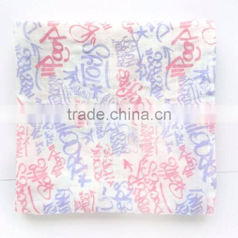 2017 Newest baby cotton blanket/baby muslin swaddle blanket