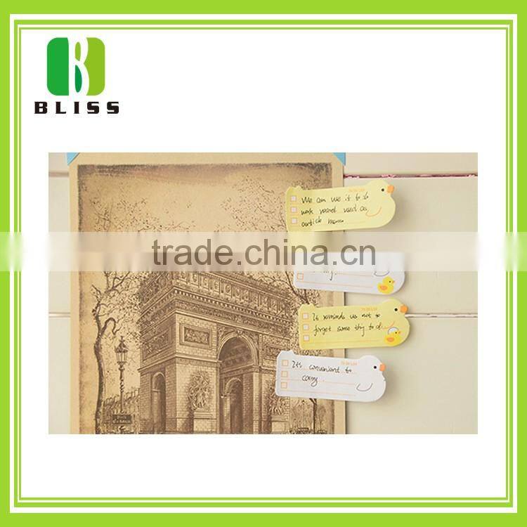 New design combination lovely design custom printed cheap animal shaped sticky notes