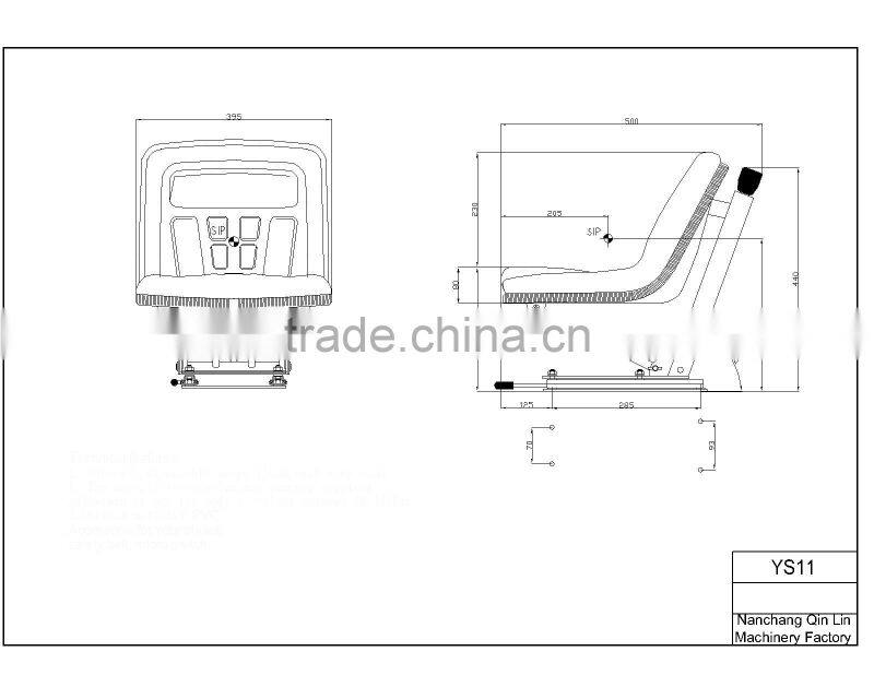 China Qinglin factoryCase IH MAXXUM 140 tractor seat