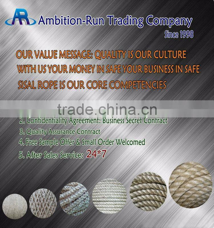 6mm bleached sisal rope with 200m/roll