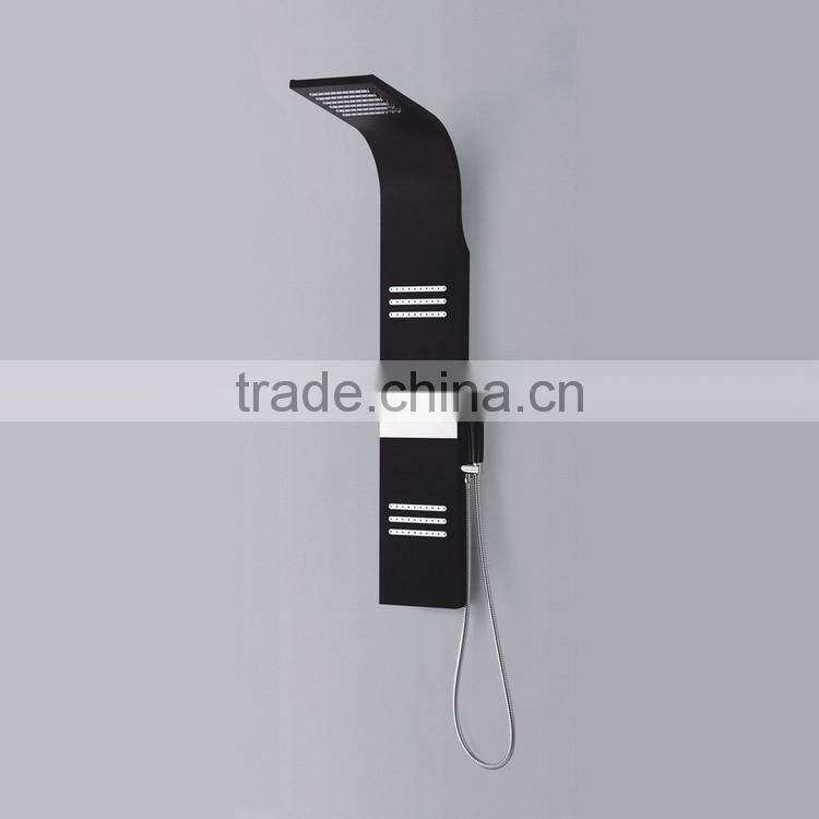 High Strength Unique Design Black Brushed Aluminum Shower Panel