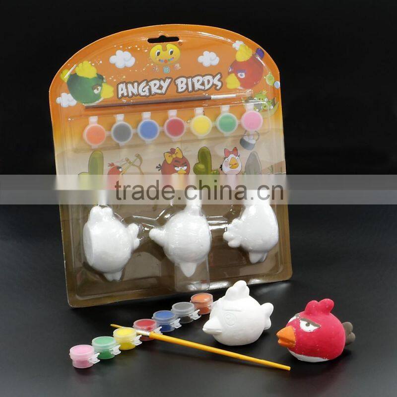 Non-toxic Gypsum graffiti toy with paint set for children