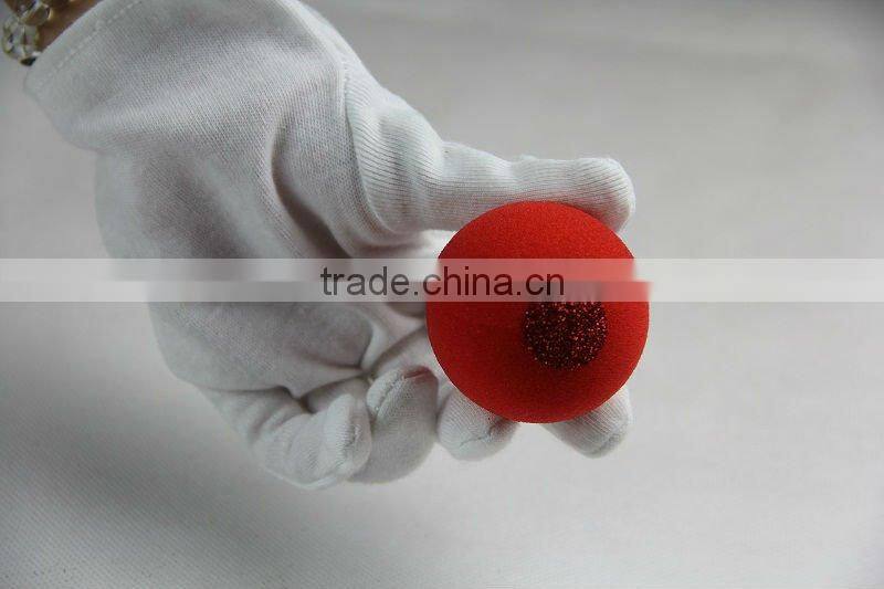 50mm red clawn sponge with glitter