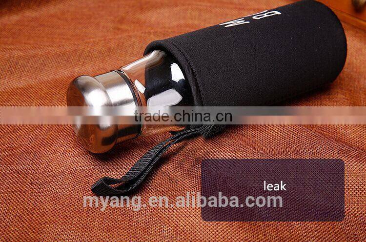 Factory price High quality My bottle glass tea infuser bottle/Tea filter water bottle/fruit juice glass bottle/water bottle