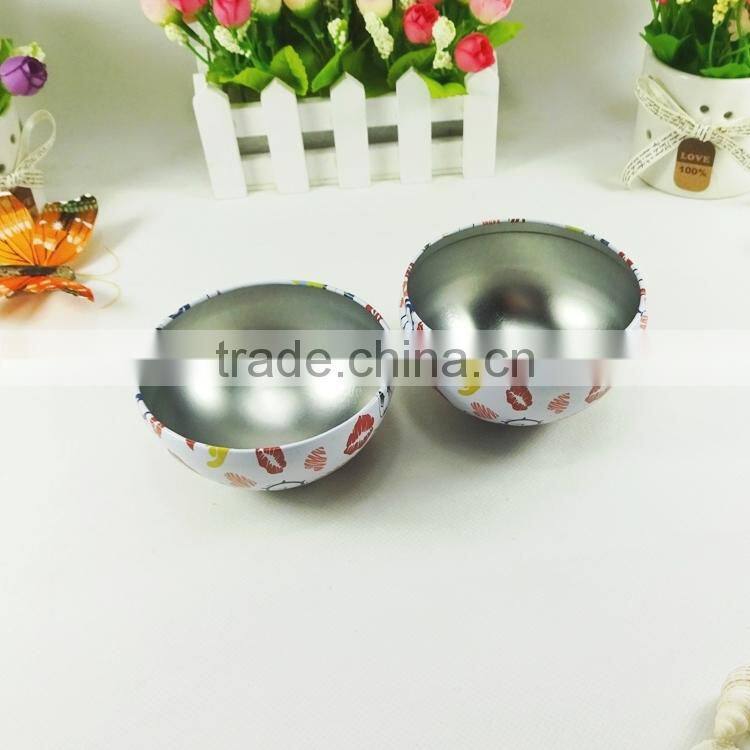 factory price ball shaped tin box for candy