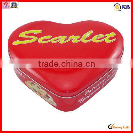 good hot sale heart shaped wedding gift metal box