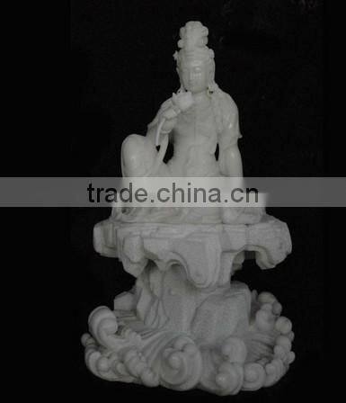 Hand Carved White Marble Buddha Statue